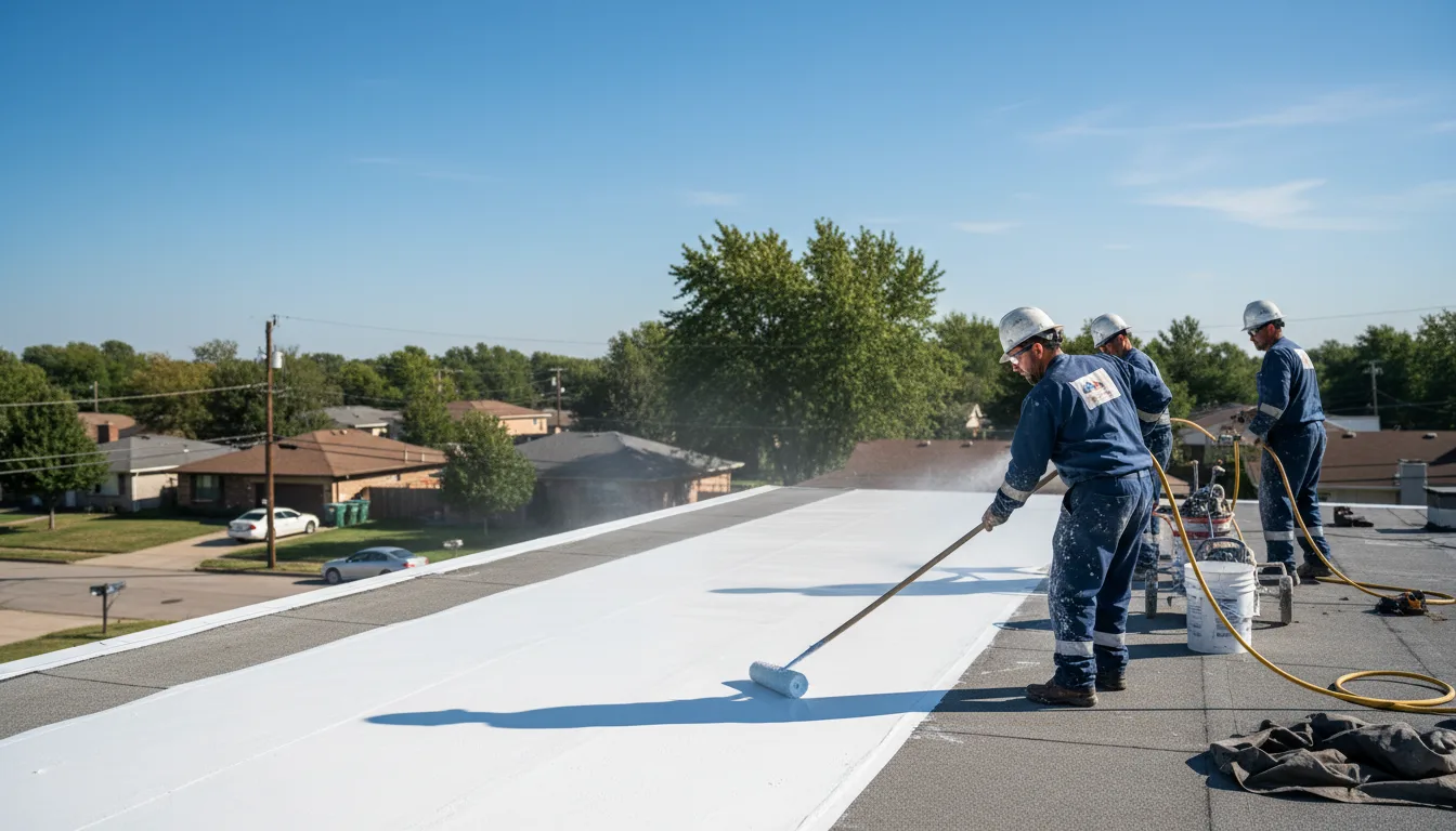 Commercial roof coating in Elkhart, TX near me